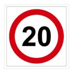Señal / Cartel de Velocidad máxima 20 km/h