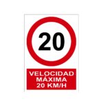 Señal / Cartel de Velocidad máxima 20 km/h