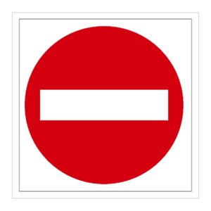 Señal / Cartel de Prohibido el paso a vehículos