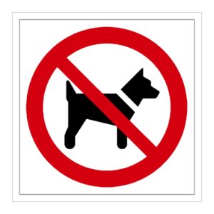 Señal / Cartel de Prohibido perros