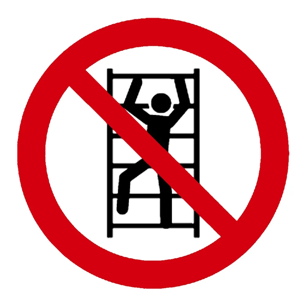Señal / Cartel de Prohibido trepar