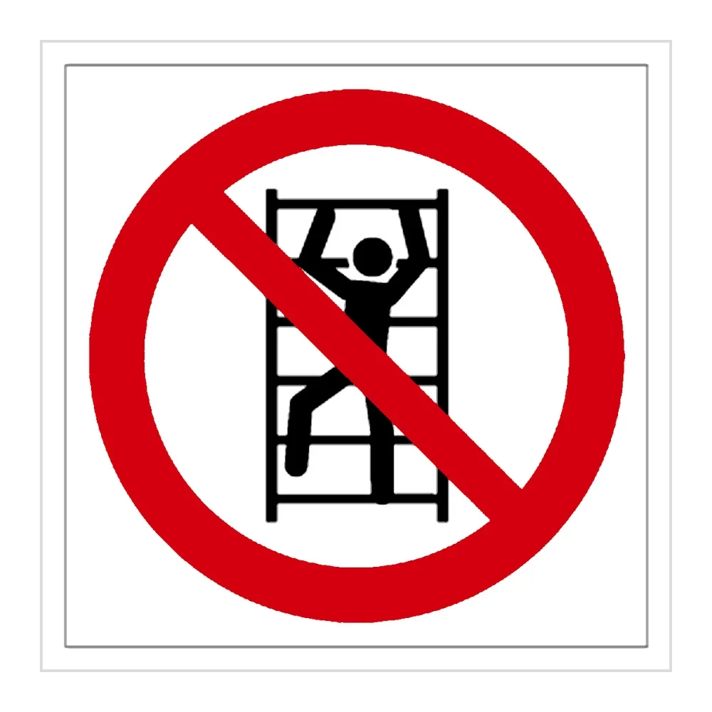 Señal / Cartel de Prohibido trepar