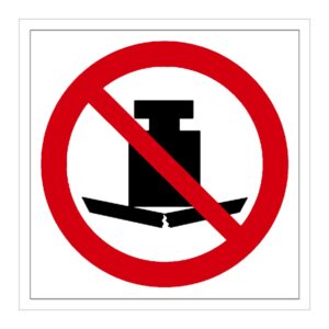 Señal / Cartel de Prohibido depositar cargas pesadas