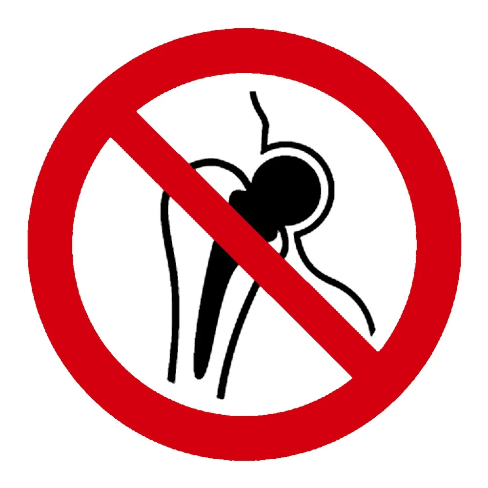 Señal / Cartel de Prohibida la entrada con implantes metálicos