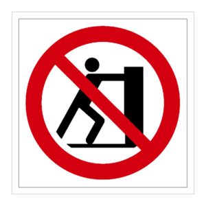 Señal / Cartel de Prohibido empujar