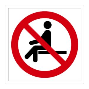 Señal / Cartel de Prohibido sentarse