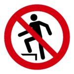 Señal / Cartel de Prohibido pisar esta superficie