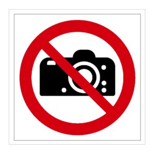 Señal / Cartel de Prohibido hacer fotografías