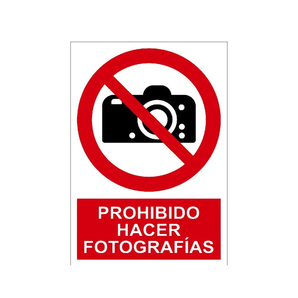 Señal / Cartel de Prohibido hacer fotografías