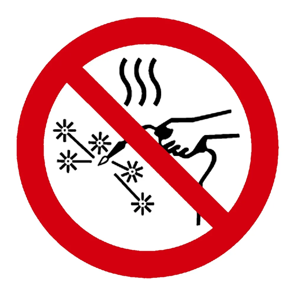 Señal / Cartel de Prohibidos los trabajos en caliente