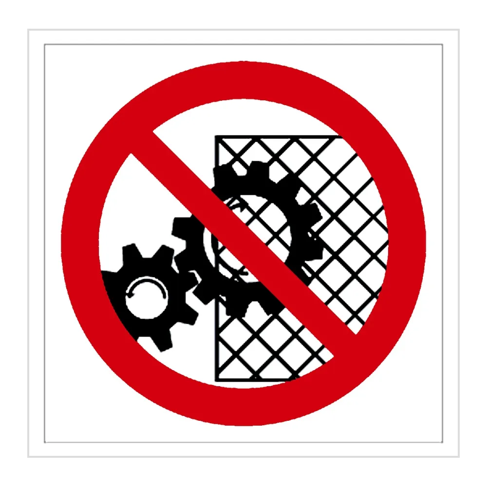 Señal / Cartel de Prohibido retirar protecciones