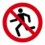 Señal / Cartel de Prohibido correr