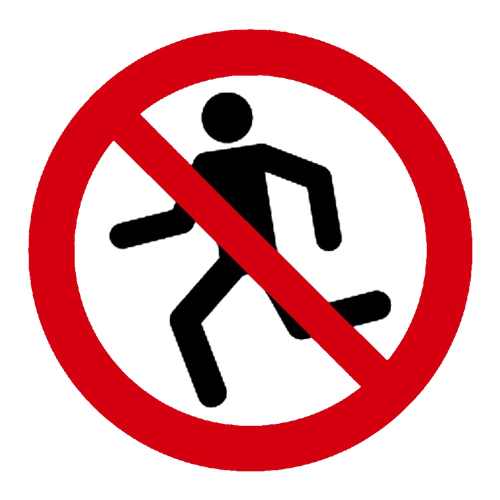 Señal / Cartel de Prohibido correr