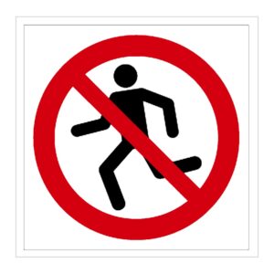 Señal / Cartel de Prohibido correr