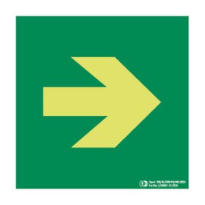 Flecha de evacuación derecha