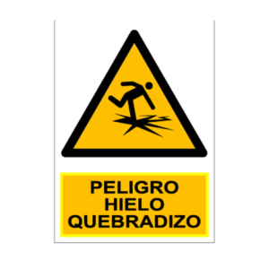 Senal deportiva "Peligro hielo quebradizo"