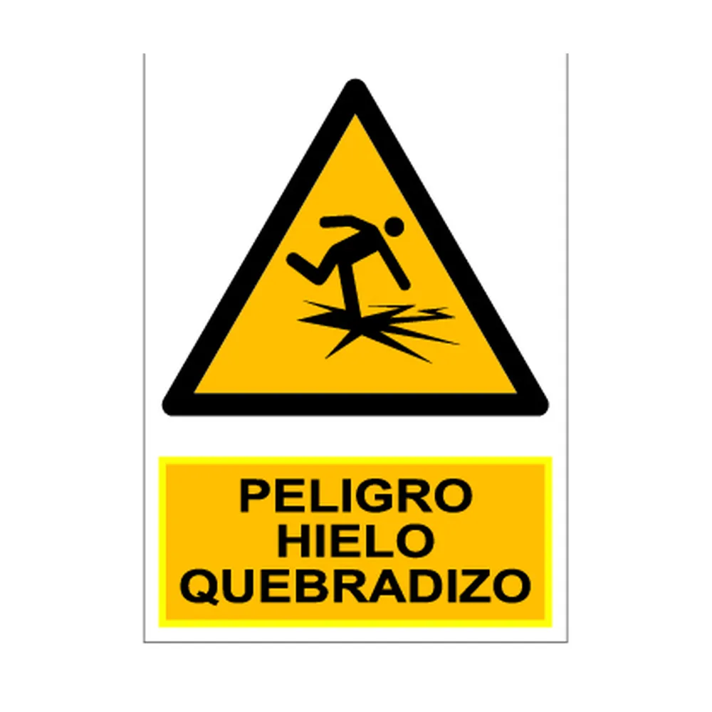 Senal deportiva "Peligro hielo quebradizo"
