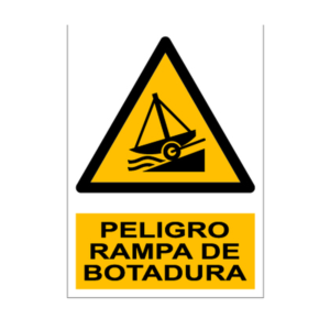 Senal deportiva "Peligro rampa de botadura"
