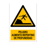 Senal deportiva "Peligro aumento repentino de profundidad"
