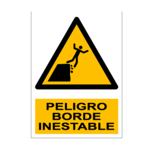 Senal deportiva "Peligro borde inestable"