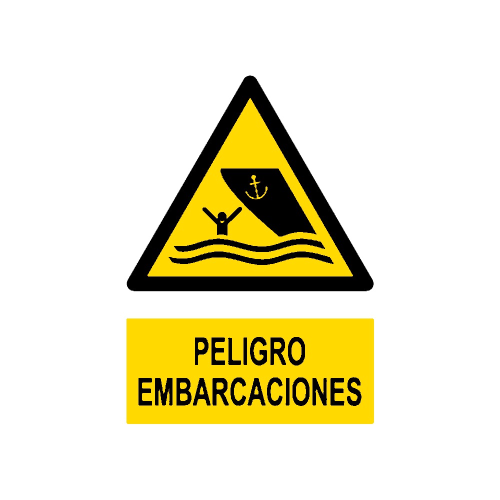 Señal deportiva «Peligro embarcaciones»