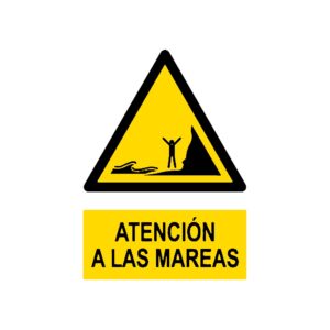 Señal deportiva «Atención a las mareas»