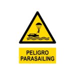 Señal deportiva «Peligro parasailing»