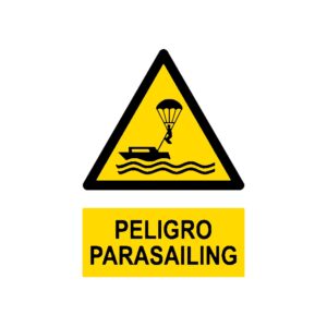 Señal deportiva «Peligro parasailing»