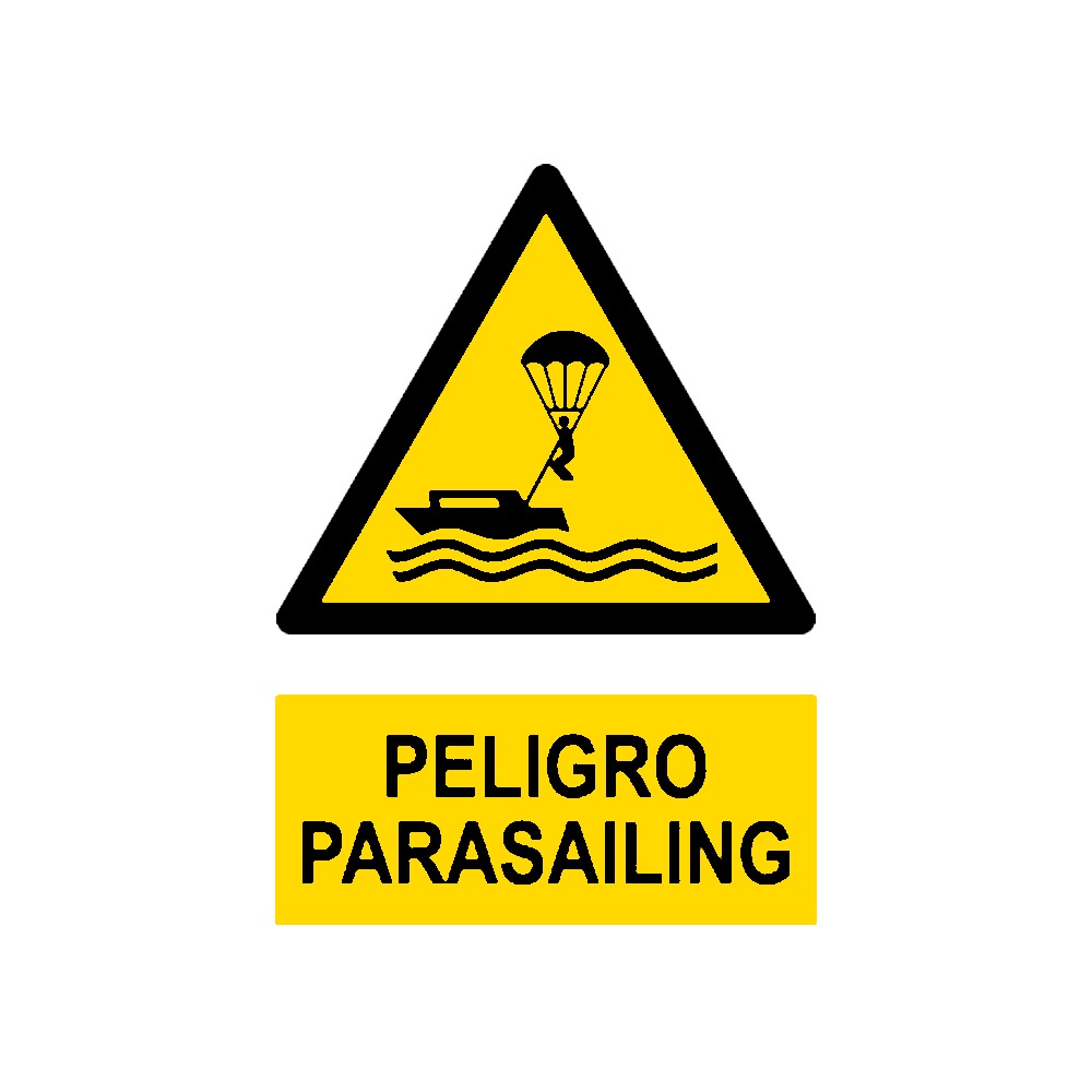Señal deportiva «Peligro parasailing»