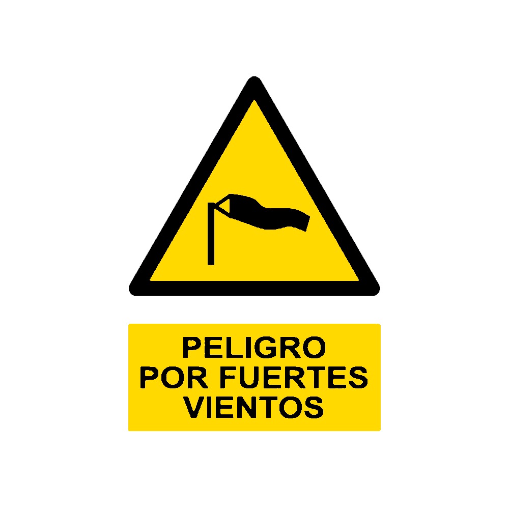 Señal deportiva «Peligro por fuertes vientos»