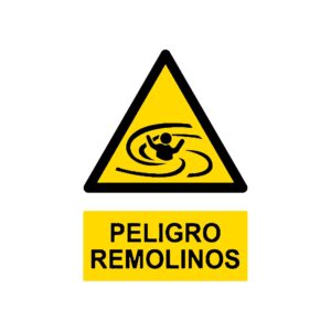 Señal deportiva «Peligro remolinos»