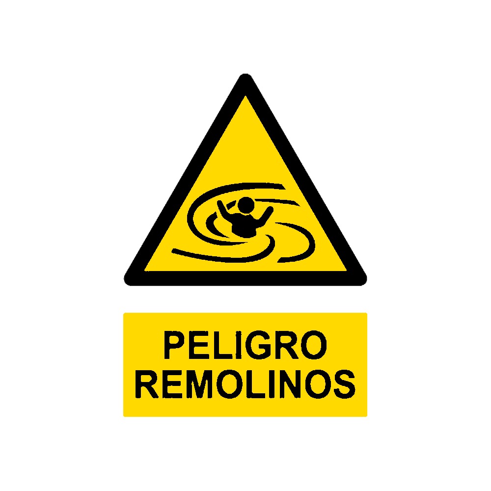 Señal deportiva «Peligro remolinos»