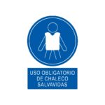 Señal deportiva «Uso obligatorio de chaleco salvavidas»
