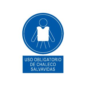 Señal deportiva «Uso obligatorio de chaleco salvavidas»