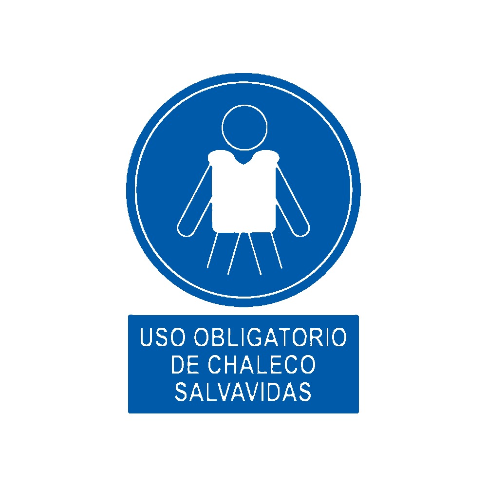 Señal deportiva «Uso obligatorio de chaleco salvavidas»
