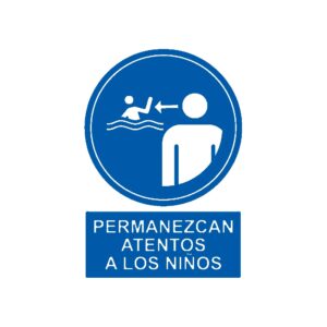 Señal deportiva «Permanezcan atentos a los niños»
