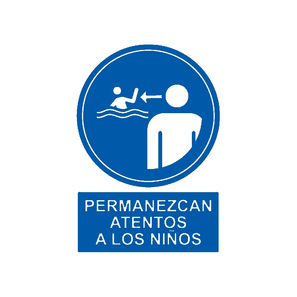 Señal deportiva «Permanezcan atentos a los niños»