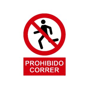 Señal deportiva «Prohibido correr»