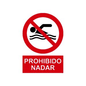 Señal deportiva «Prohibido nadar»