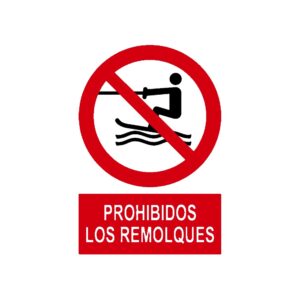 Señal deportiva «Prohibidos los remolques»