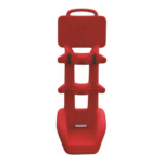 Soporte plastico con ruedas para 2 extintores SOPEXPLAS2