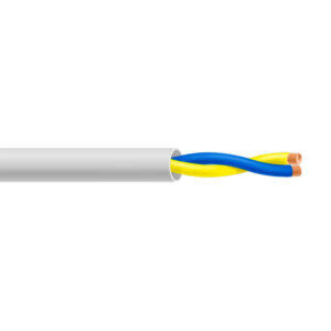 Cables ESLA 002-1202004 — Rollo 100 m Cable Manguera Blanco Flexible 2×0,22 mm² LSZH CPR Eca