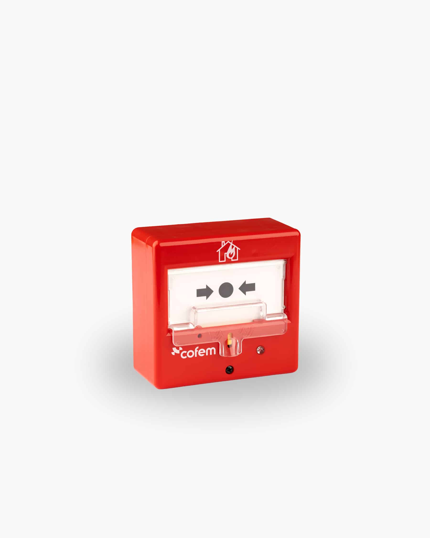 Pulsador de alarma direccionable algorítmico PUCAY — rearmable, EN 54-11 — Cofem