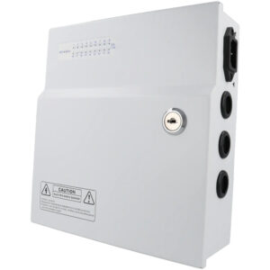 A-CCTV A-12VDC20A-BOX-BAT Fuente de Alimentación DC 12V 20A con Función SAI