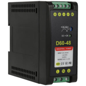 A-CCTV A-48VDC1,25A-DIN Fuente de Alimentación DC 48V 1,25A Carril DIN