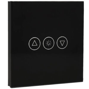 A-SMARTHOME A-CST86-1C-B Panel de interruptor de persiana táctil negro