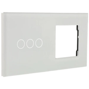 A-SMARTHOME A-LST157-3L/1G-W Panel táctil 3 botones con marco para 1 dispositivo