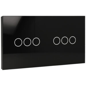 A-SMARTHOME A-LST157-3L/3L-B Panel de interruptor doble con 6 botones