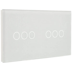A-SMARTHOME A-LST157-3L/3L-W Panel de interruptor doble con 6 botones