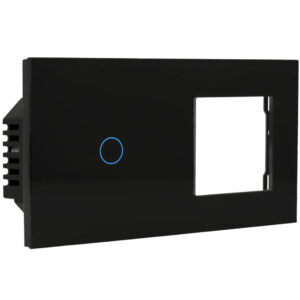 A-SMARTHOME A-LST157-KIT-1L/1G-B Kit con panel doble e interruptor